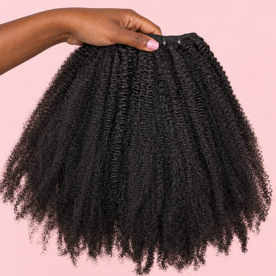 Kinky Curly virgin hair bundle, view 2