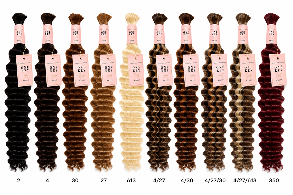 Deep Wave human hair for boho braids by One Key Beauty Maison, view 4